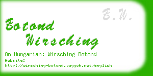 botond wirsching business card